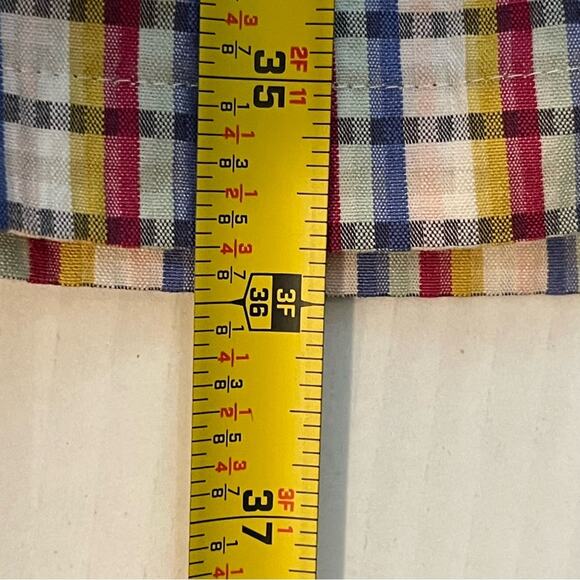 LOFT White Red Blue Yellow Plaid Cottage Fairy Boho Dress NWOT Size M - Picture 12 of 12